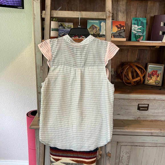 KOCH sleeveless women’s gingham blouse size XS - Picture 4 of 7